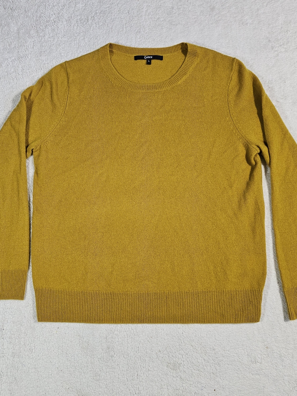 Quince Golden Mustard Crewneck Sweater